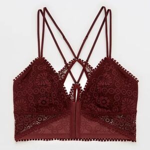 BNWT aerie joy lace padded longline bralette🥀